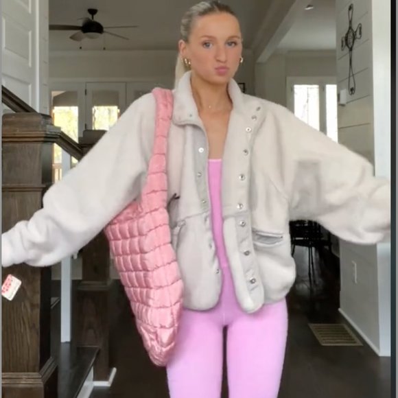 Free People Quilted Carryall Pink Ballet Slipper - FACTORY SEALED - Picture 2 of 11